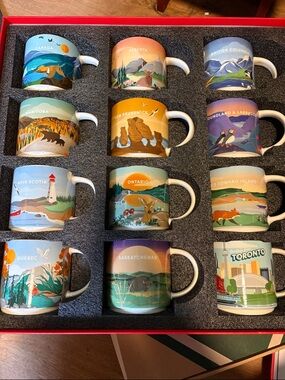 Canada Provinces Collector Mug Set - Multicolor Ceramic Travel Mugs